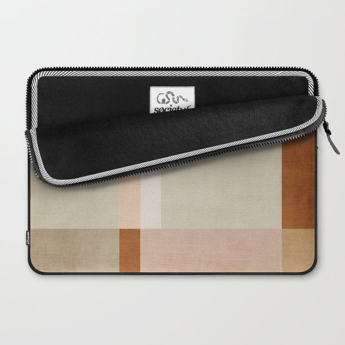 Minimalist Neutral Geometric Abstract Artwork Laptop Sleeve Gallery Image 2