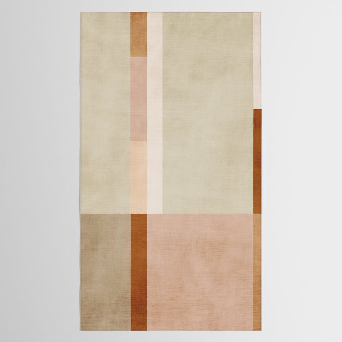 Minimalist Neutral Geometric Abstract Artwork Tablecloth Gallery Image 2