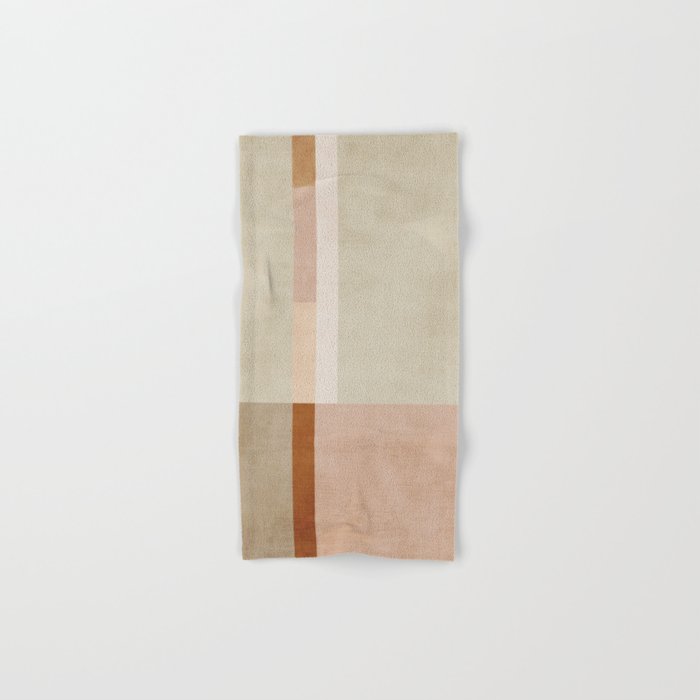 Minimalist Neutral Geometric Abstract Artwork Bath Towel Gallery Image 1