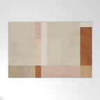 Minimalist Neutral Geometric Abstract Artwork Welcome Mat Gallery Image 1