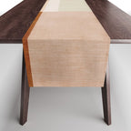 Minimalist Neutral Geometric Abstract Artwork Table Runner Gallery Image 1