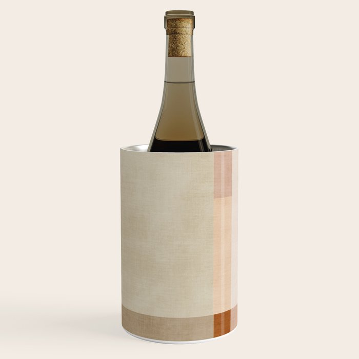 Minimalist Neutral Geometric Abstract Artwork Wine Chiller Gallery Image 2
