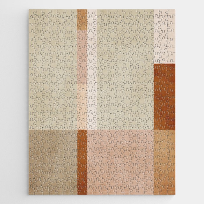 Minimalist Neutral Geometric Abstract Artwork Jigsaw Puzzle Gallery Image 1