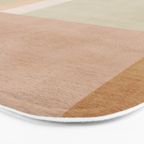 Minimalist Neutral Geometric Abstract Artwork Bath Mat Gallery Image 3