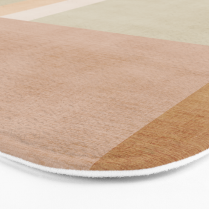 Minimalist Neutral Geometric Abstract Artwork Bath Mat Gallery Image 3