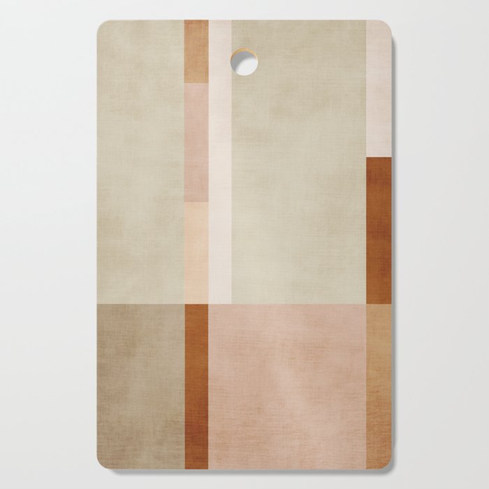 Minimalist Neutral Geometric Abstract Artwork Cutting Board Gallery Image 1