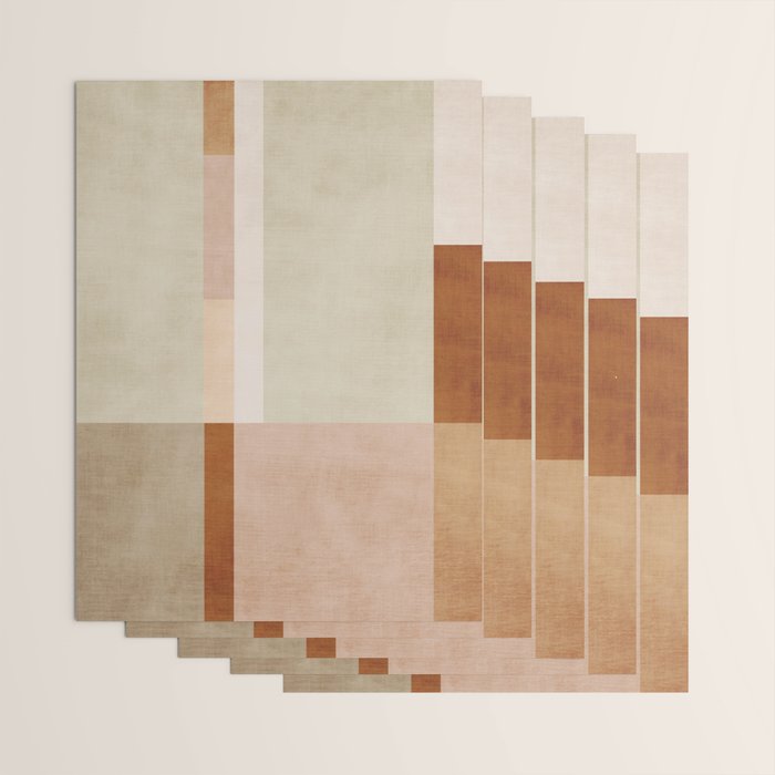 Minimalist Neutral Geometric Abstract Artwork Wrapping Paper Gallery Image 3
