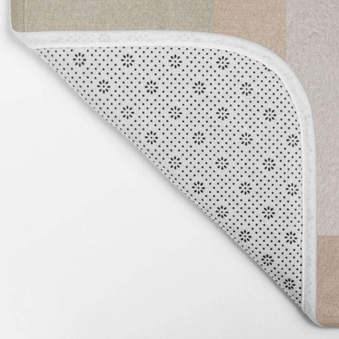 Minimalist Neutral Geometric Abstract Artwork Bath Mat Gallery Image 2