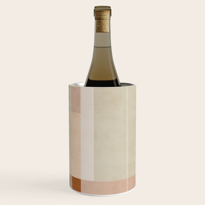 Minimalist Neutral Geometric Abstract Artwork Wine Chiller Gallery Image 1