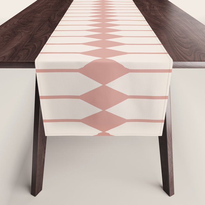 Minimal Geometric Pattern - Rose Table Runner Gallery Image 1