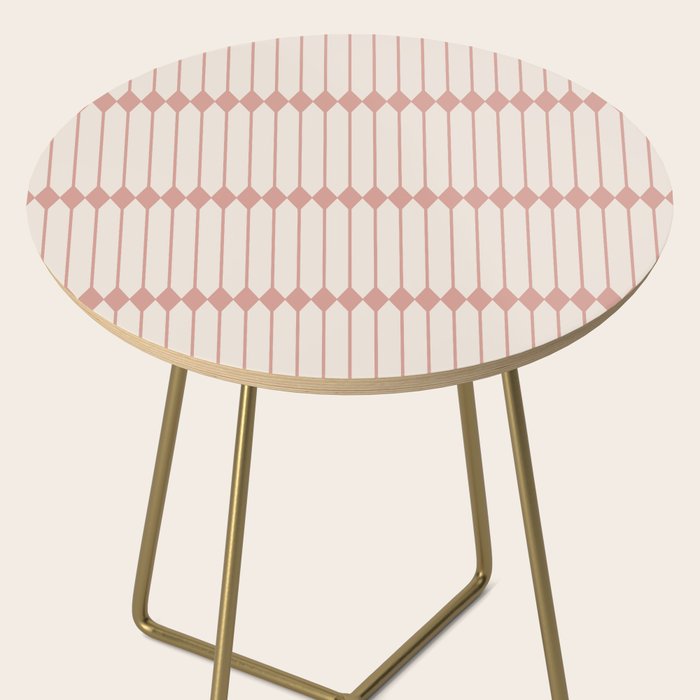 Minimal Geometric Pattern - Rose Side Table Gallery Image 2