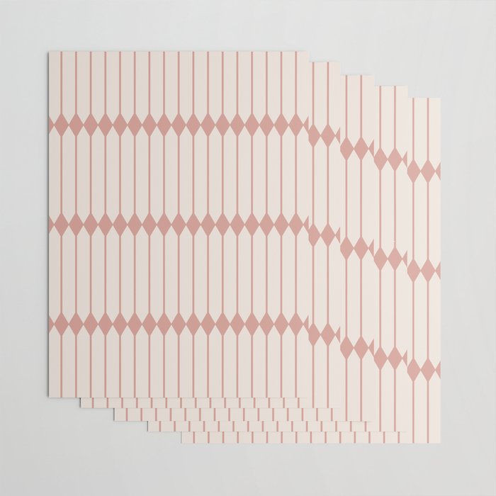 Minimal Geometric Pattern - Rose Wrapping Paper Gallery Image 3