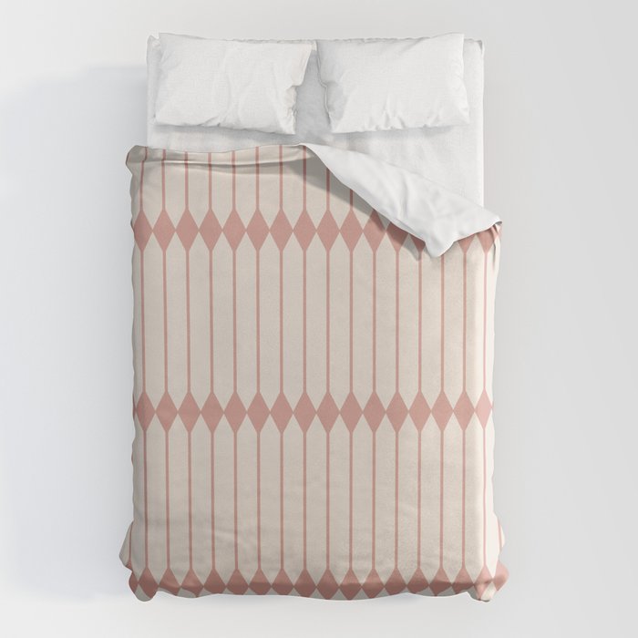 Minimal Geometric Pattern - Rose Duvet Cover Gallery Image 1