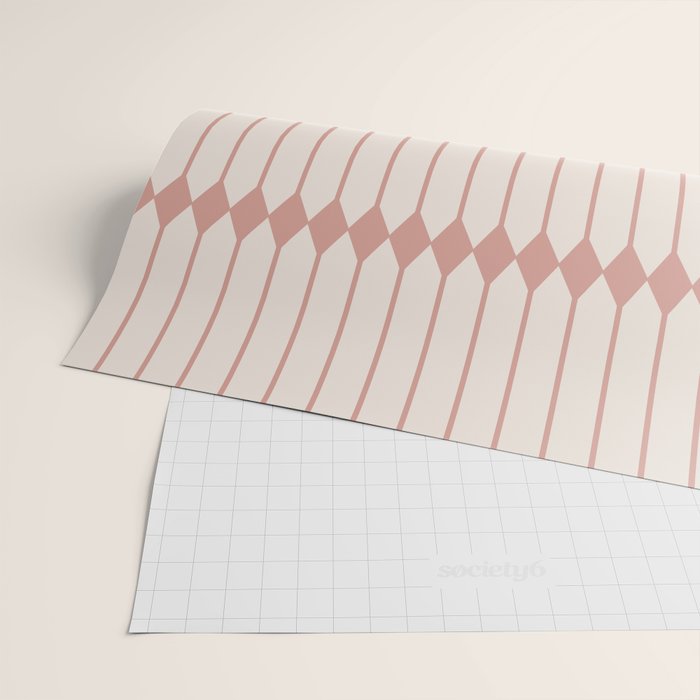 Minimal Geometric Pattern - Rose Wrapping Paper Gallery Image 2