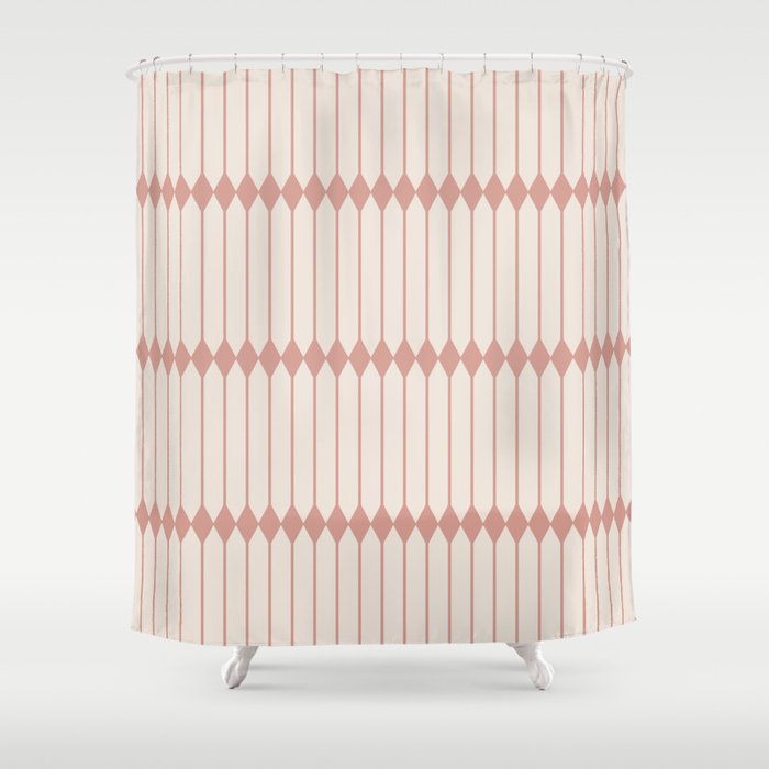 Minimal Geometric Pattern - Rose Shower Curtain Gallery Image 1