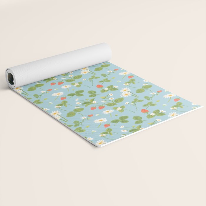 Strawberry Plant Pattern Yoga Mat Gallery Image 2