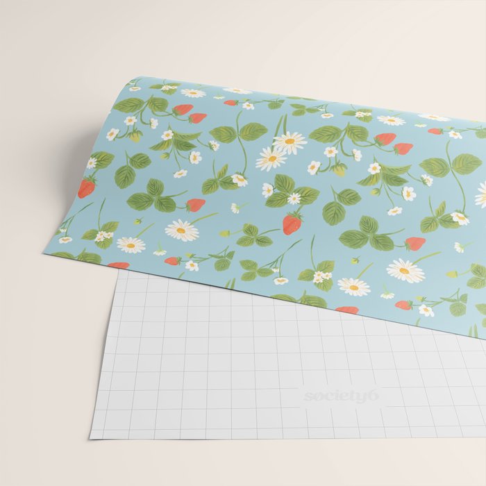 Strawberry Plant Pattern Wrapping Paper Gallery Image 2