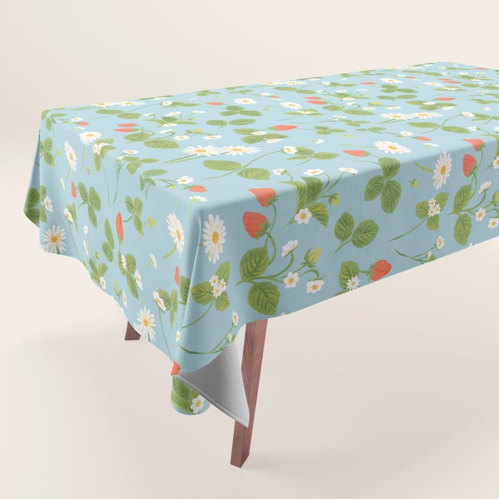 Strawberry Plant Pattern Tablecloth Gallery Image 1