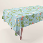 Strawberry Plant Pattern Tablecloth Gallery Image 1