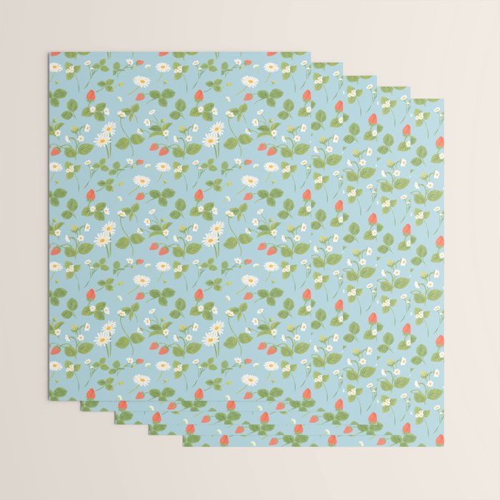 Strawberry Plant Pattern Wrapping Paper Gallery Image 3