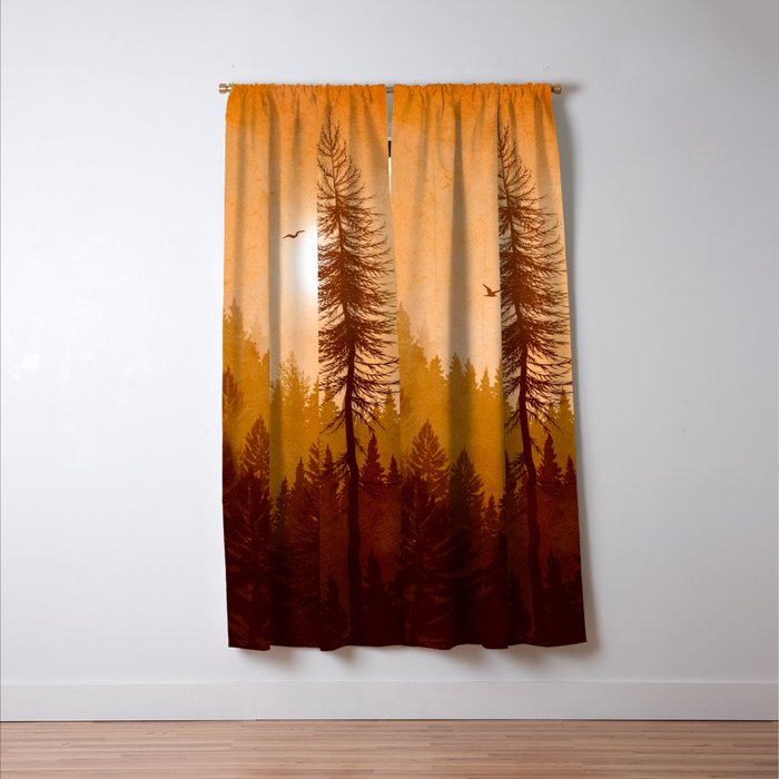 Morning Mountain Mist 1 Window Curtain Gallery Image 3