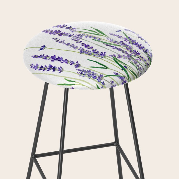 lavender watercolor horizontal Stool Gallery Image 2