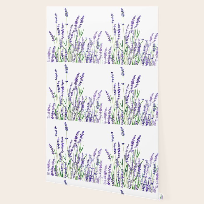 lavender watercolor horizontal Wallpaper Gallery Image 2