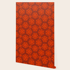 Rich Red Oriental Blooms Wallpaper Gallery Image 2