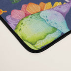 Rainbow color Cheerful Dinosaurus World - bluebg Desk Mat Gallery Image 4