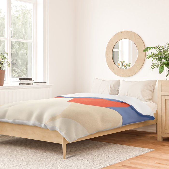 The Japanese Sun | Vintage Minimal Mount Fuji Landscape Duvet Cover Gallery Image 2