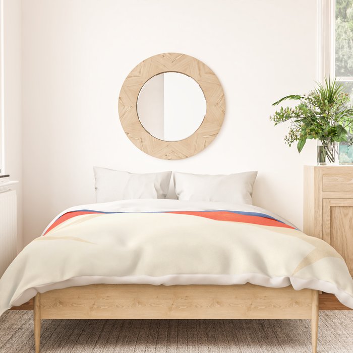 The Japanese Sun | Vintage Minimal Mount Fuji Landscape Duvet Cover Gallery Image 3