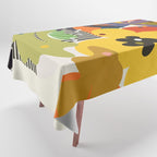 mid century minimal floral Tablecloth Gallery Image 1