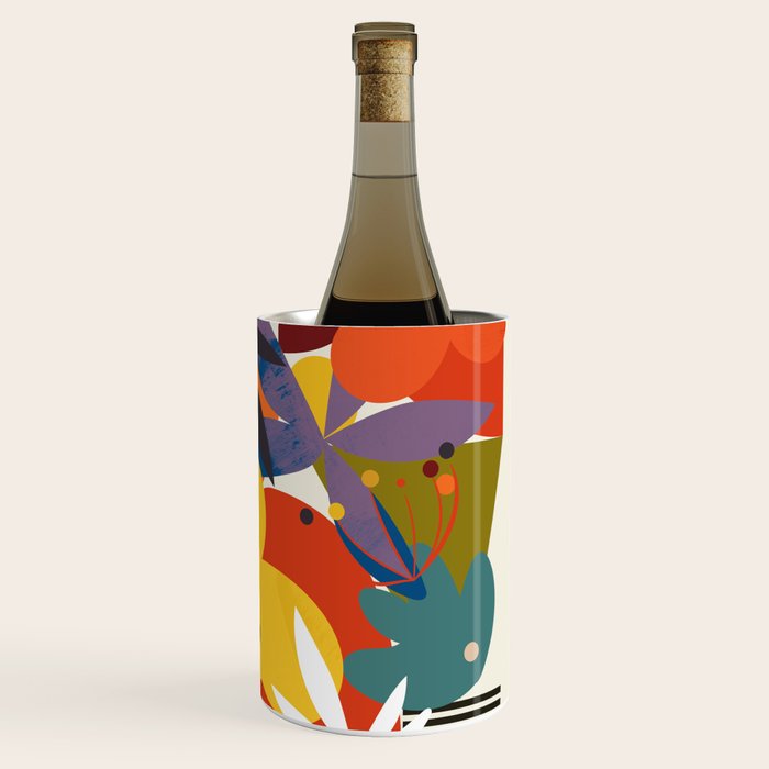 mid century minimal floral Wine Chiller Gallery Image 3