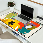 mid century minimal floral Desk Mat Gallery Image 2