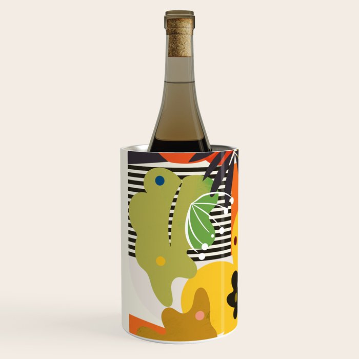 mid century minimal floral Wine Chiller Gallery Image 2