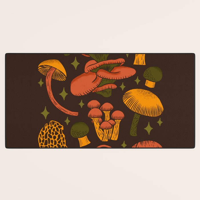 Texas Mushrooms âÂ Dark Multicolor Desk Mat Gallery Image 3