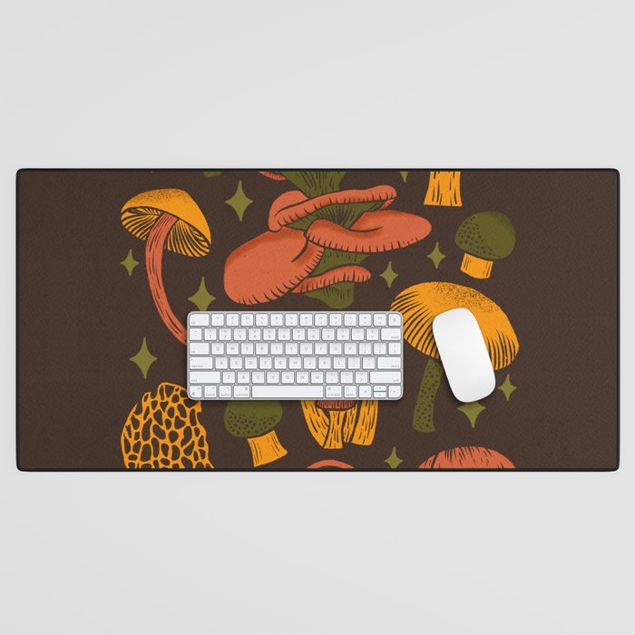Texas Mushrooms âÂ Dark Multicolor Desk Mat Gallery Image 1