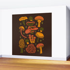 Texas Mushrooms âÂ Dark Multicolor Wall Mural Gallery Image 2