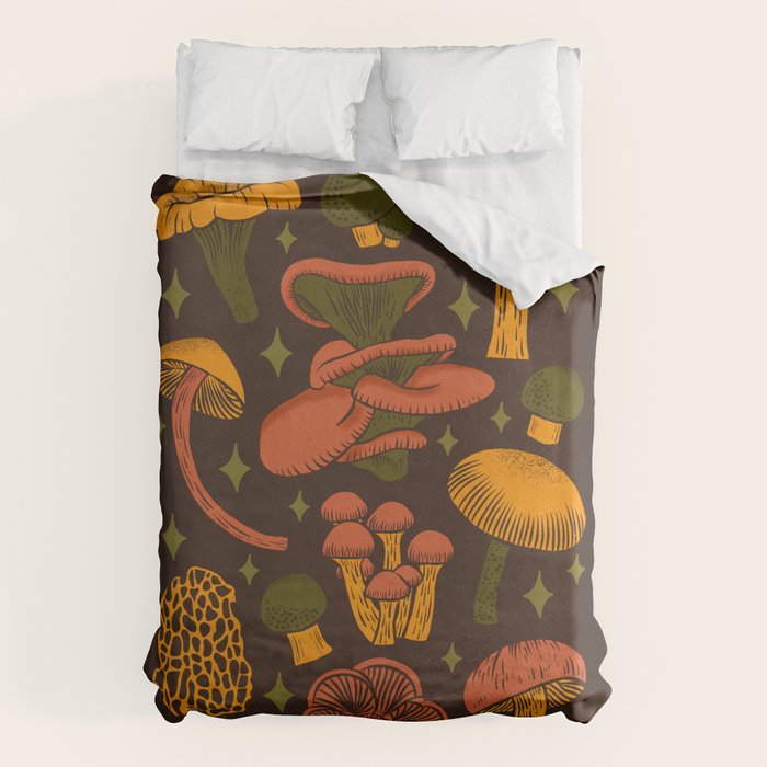 Texas Mushrooms âÂ Dark Multicolor Duvet Cover Gallery Image 6