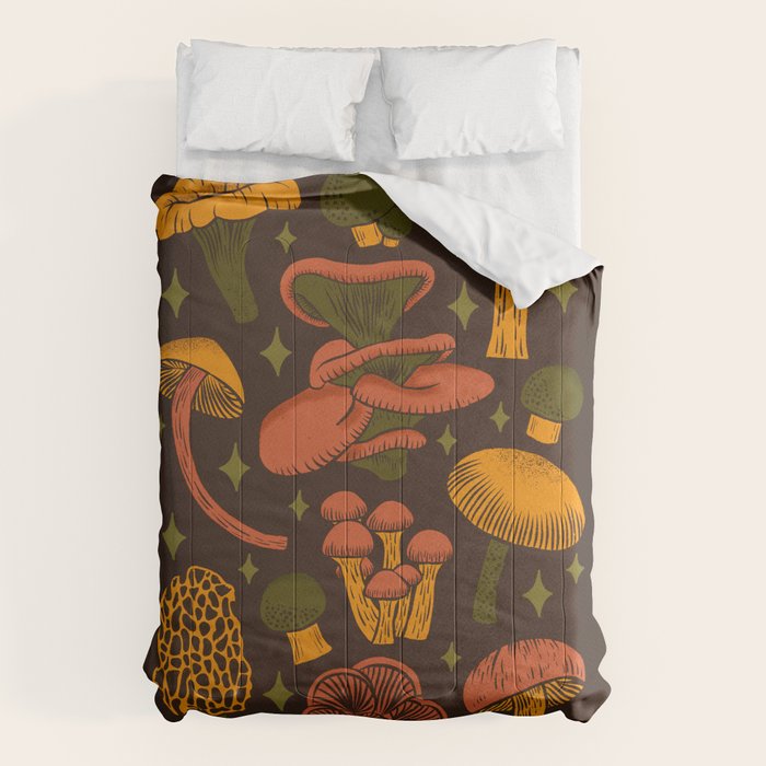 Texas Mushrooms âÂ Dark Multicolor Comforter Gallery Image 6