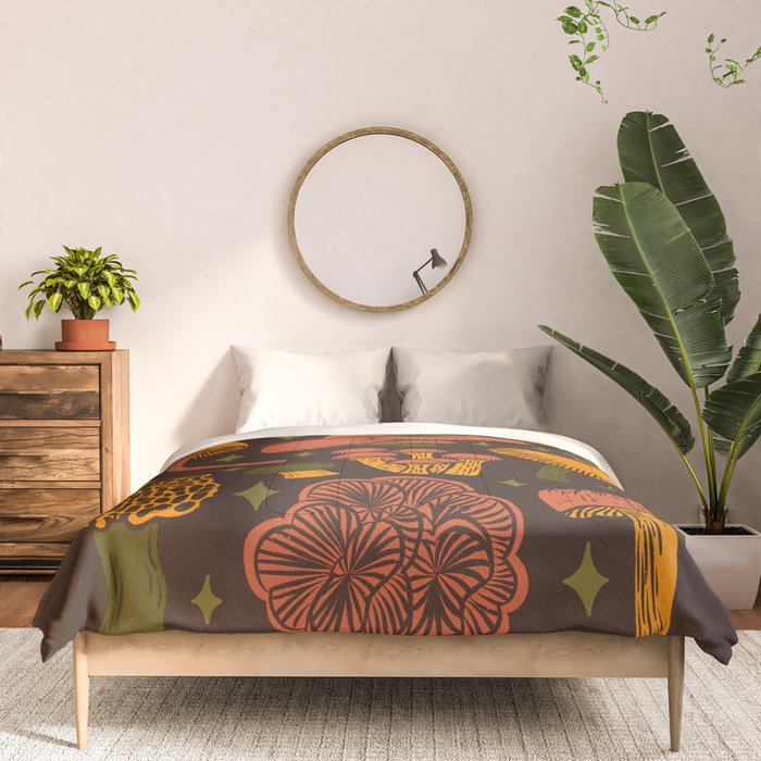Texas Mushrooms âÂ Dark Multicolor Comforter Gallery Image 3