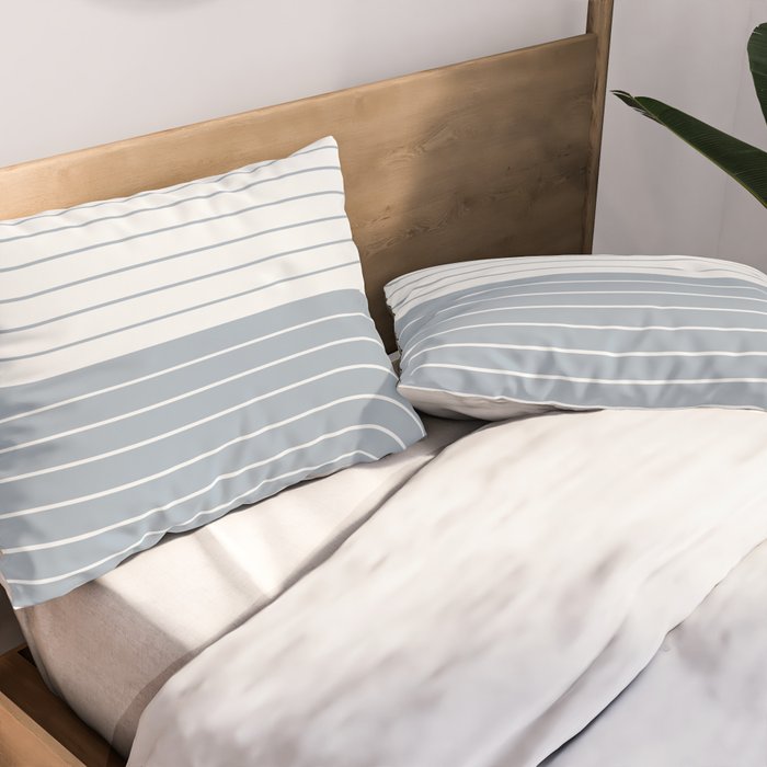 Two Tone Line Curvature LXVI Pillow Sham Gallery Image 2