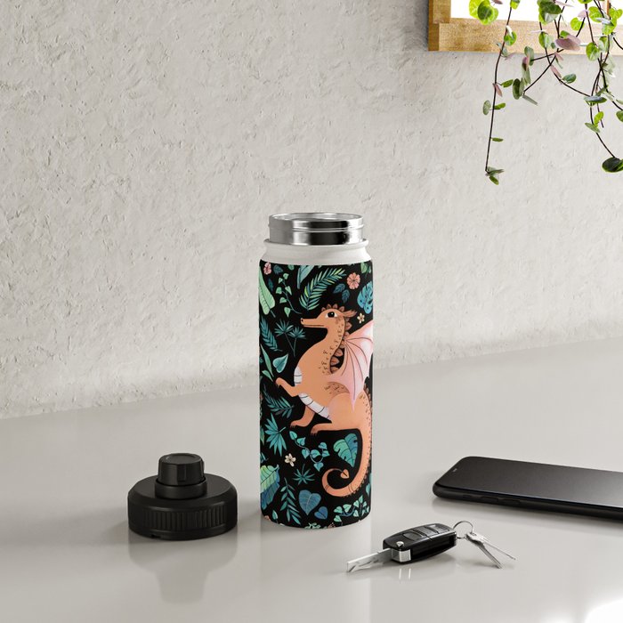 Tropical Dragon in Peach Water Bottle Gallery Image 4
