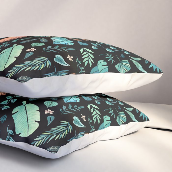 Tropical Dragon in Peach Pillow Sham Gallery Image 3