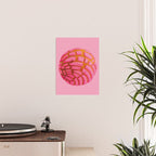 Pink concha bread mexican concha pan dulce mexican food lover Poster Gallery Image 2