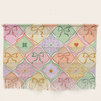 Colorful Coquette Patchwork Quilt with Bows  Wall Hanging Gallery Image 1