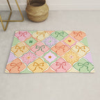 Colorful Coquette Patchwork Quilt with Bows  Rug Gallery Image 1