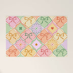 Colorful Coquette Patchwork Quilt with Bows  Welcome Mat Gallery Image 1