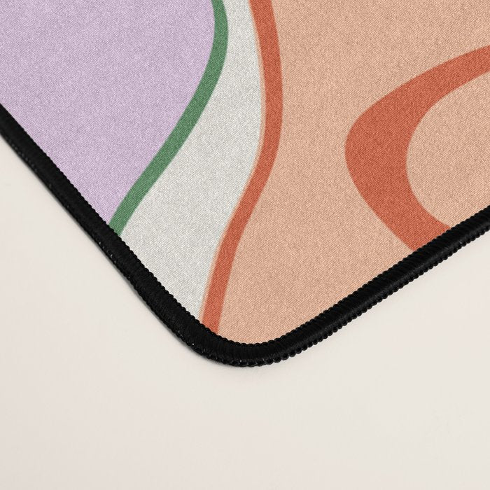 Colorful Coquette Patchwork Quilt with Bows  Desk Mat Gallery Image 4