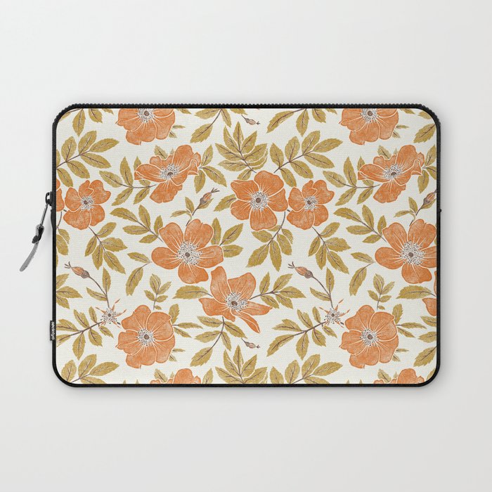 Wild Mountain Roses - vintage autumn leaves  Laptop Sleeve Gallery Image 1